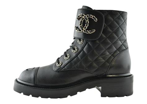 black chanel|chanel black boots.